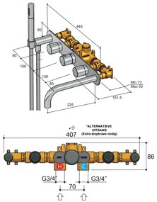 Hotbath Buddy/Laddy Inbouw Bad Thermostaat Geborsteld Nikkel B062