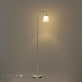 Scandinavische vloerlamp beige met wit glas - Wisp