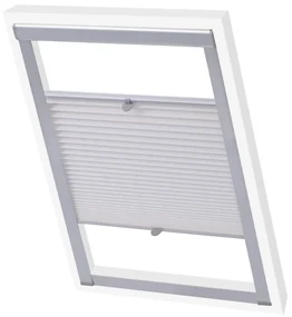 vidaXL Rolgordijn geplooid wit CK02