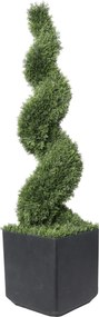 Kunstboom conifeer spiraal outdoor 180 cm hoog met pot