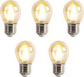 Set van 5 E27 dimbare LED lamp P45 goldline 3,5W 330 lm 2100K