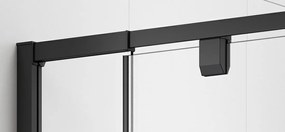 Polysan Easy Black douche draaideur mat glas 90x190cm zwart mat