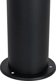 Staande buitenlamp zwart met opaal kap 70 cm - Odense