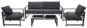 The Outsider Stoel-Bank Loungeset - Sara - Antraciet - Aluminium - The Outsider