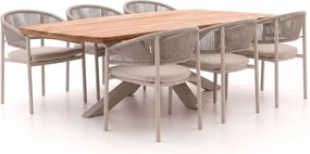 Diningset Bellagio  | 6 personen teakhout | Tuinset stapelbaar | 7-delig | Kees Smit Tuinmeubelen