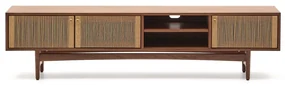 Kave Home Elan Retro Tv-meubel Walnoot Met Touw - 200x40x50cm.