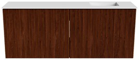 Mondiaz Joya 100cm toiletmeubel ruby met wastafel faye rechts zonder kraangat talc