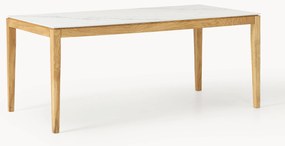 Eettafel Jackson met tafelblad in marmerlook, verschillende formaten, beige