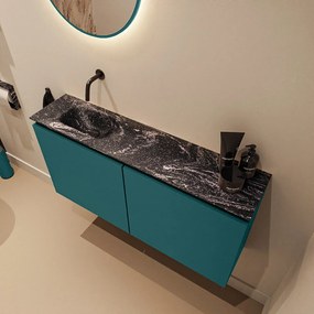 Mondiaz Ture DLux toiletmeubel 100cm smag met wastafel lava links zonder kraangat