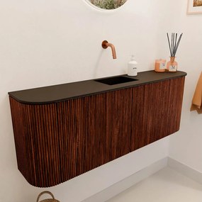 Mondiaz Joya 115cm toiletmeubel ronding links/rechts ruby met wastafel faye midden zonder kraangat urban