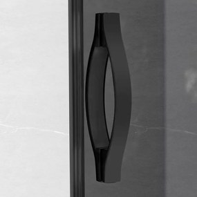 Gelco Sigma Simply Black kwartronde douchecabine 120x90cm zwart