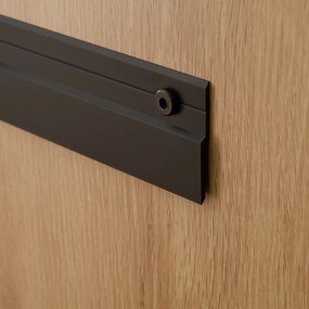 Grote spiegel, boogvormig, eikenfineer, lengte 42 x hoogte 120 cm, IODUS