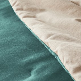 Gematelasseerd dekbed in effen fluwelen katoenen linnen, Velvet