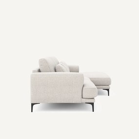 Hoekbank met rechts XL longchair, in Jasper-stof, MARSILE