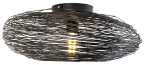 Design plafondlamp zwart ovaal - Sarella