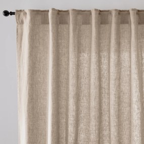 Onega breed gewassen linnen gordijn met verborgen flap