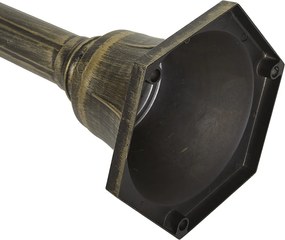 Klassieke buitenlantaarn zwart met goud  200cm 3-lichts IP44 - Daphne