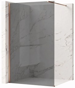 Walk-in douchewand Rea Flexi Grey / Brush Copper 130