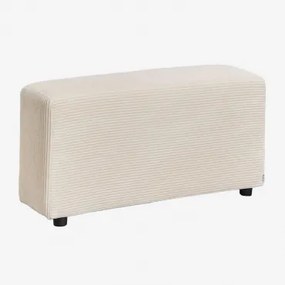 Rechter Lage Armleuning ↑55 Cm Voor Modulaire Bank Bruna Corduroy Linnen Beige - Sklum