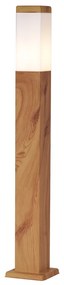 Moderne staande buitenlamp staal met hout print 80cm IP44 - Malois