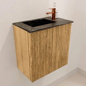 Mondiaz Joya DLux 40cm toiletmeubel oak met wastafel faye links 1 kraangat lava