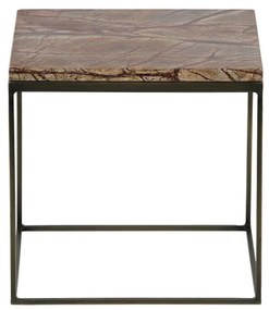 BePureHome Mellow Bijzettafels Marmer Antique Brass - 40 X 40cm.