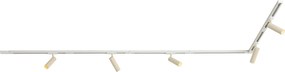 Modern railsysteem met 5 spots wit met beige 1-fase GU10 35mm - Iconic Jeana Luxe