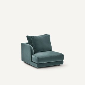 Halve bank links, modulair, van fluweel, TIBERIO