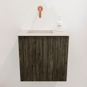 Mondiaz Joya DLux 40cm toiletmeubel shadow met wastafel faye links zonder kraangat meli