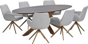 Garden Impressions Amalia tuinset draaibaar 7-delig - Scot tuintafel 230x115 cm