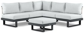 Hoek loungeset 5 personen Aluminium Grijs Lifestyle Garden Furniture Lorenzo