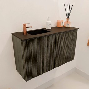 Mondiaz Joya 70cm toiletmeubel shadow met wastafel faye links 1 kraangat urban
