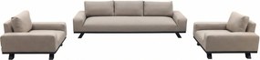 Barcelona Sunbrella stoel-bank loungeset - Taupe - 3-delig