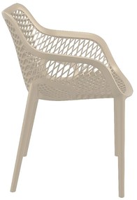 Garden Impressions Air XL tuinset 5-delig taupe - Mina tuintafel 90x90 cm