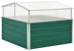 vidaXL Tuinkas 100x100x77 cm gegalvaniseerd staal groen