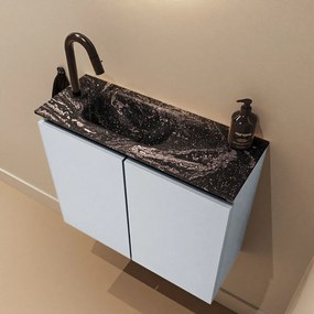 Mondiaz Ture DLux toiletmeubel 60cm clay met wastafel lava links met kraangat