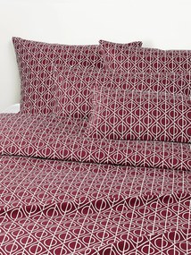 Katoenen dekbedovertrek Jella met geometrische print