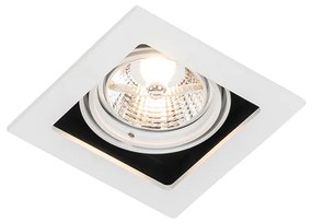 Set van 6 Vierkante inbouwspot wit verstelbaar - Artemis 70 GU10 Binnenverlichting Lamp