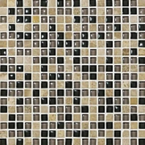 Vloer-/wandtegel mozaïek Deco Luce Pietra 30x30cm beige groen glans