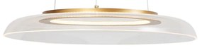 LED Design hanglamp goud en transparant 3-staps dimbaar - Scacrylic Design rond Binnenverlichting Lamp