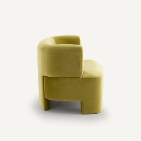 Fauteuil in fluweel, klein model, Darrel