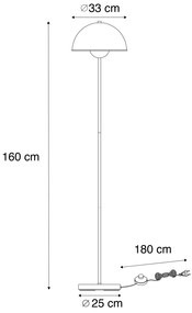 Industriële vloerlamp zwart met goud 160 cm - Magnax Industriele / Industrie / Industrial E27 Binnenverlichting Lamp
