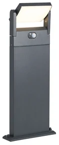LED Buitenpaal antraciet met bewegingssensor 60cm IP54 solar - Judge Modern IP54 Buitenverlichting