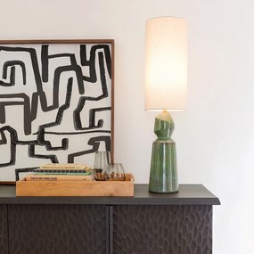 Tafellamp van keramiek en linnen, TOTEMY