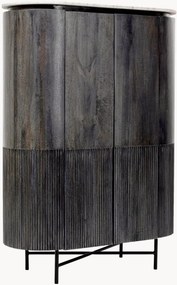 Mangohouten highboard Glenn met marmeren bovenblad