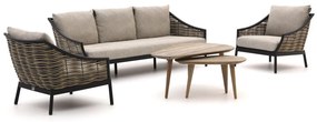 + 10% kassakorting | Stoel-bank loungeset Apple Bee | 5 personen | Loungeset Zwart | Aluminium | Kees Smit Tuinmeubelen