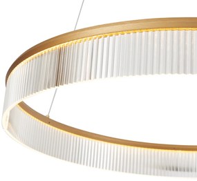Moderne hanglamp messing 78cm incl. LED 3-staps dimbaar - Anello Chandelier Modern rond Binnenverlichting Lamp