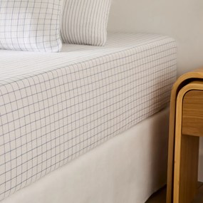 Hoeslaken in tetra met omslag 30 cm, Cotto