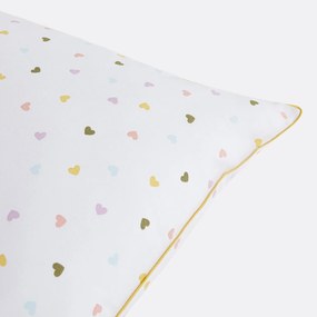 Kussensloop voor babybed, biologisch katoen, hartjesprint, SCACCO