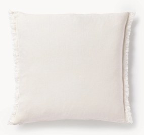 Linnen kussenhoes Luana met franjes